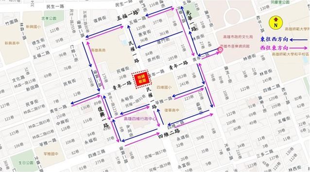 高雄交通局暖心公告：苓雅區民權一路與青年一路路口即將展開環境改善工程